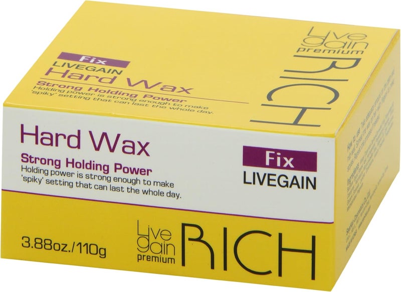 Livegain Vineen Livegain Premium Rich Hard Wax - Strong Holding Power for Spiky Styles - 3.88oz / 110g - Image 5